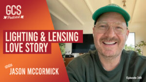 Jason McCormick discussing the cinematography, lighting, and lensing of the FX series Love Story on The Go Creative Show podcast.