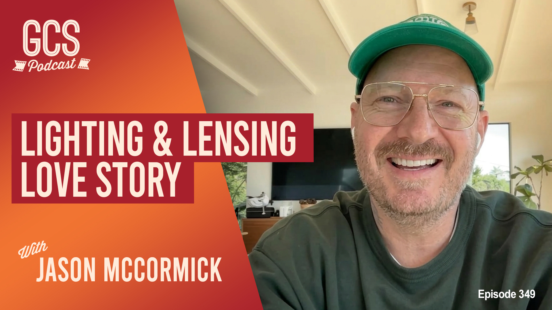 Jason McCormick discussing the cinematography, lighting, and lensing of the FX series Love Story on The Go Creative Show podcast.
