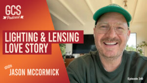 Jason McCormick discussing the cinematography, lighting, and lensing of the FX series Love Story on The Go Creative Show podcast.